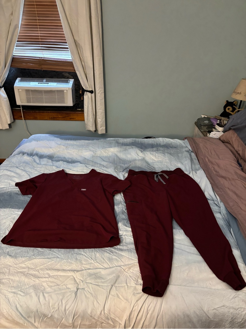Figs Deep Burgundy Jogger Set
